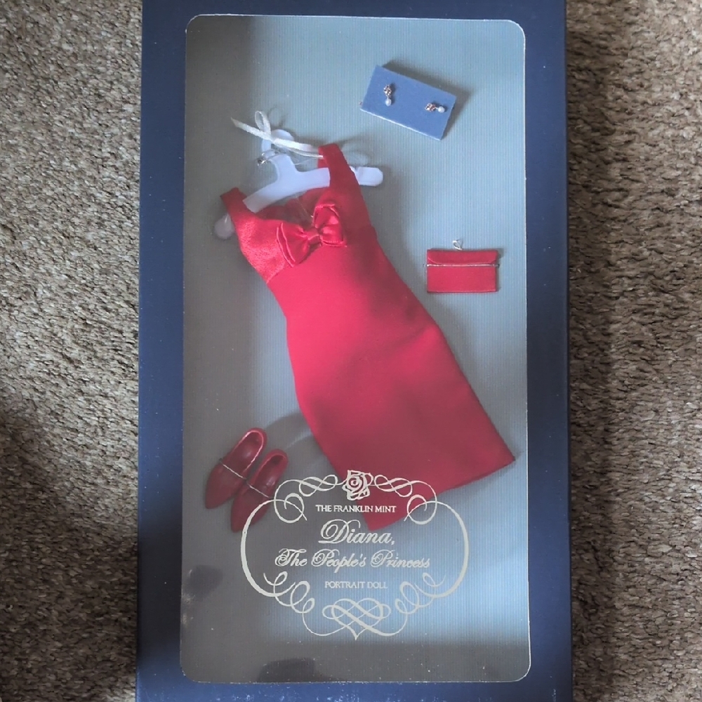 Red Dress with Accessories Set
